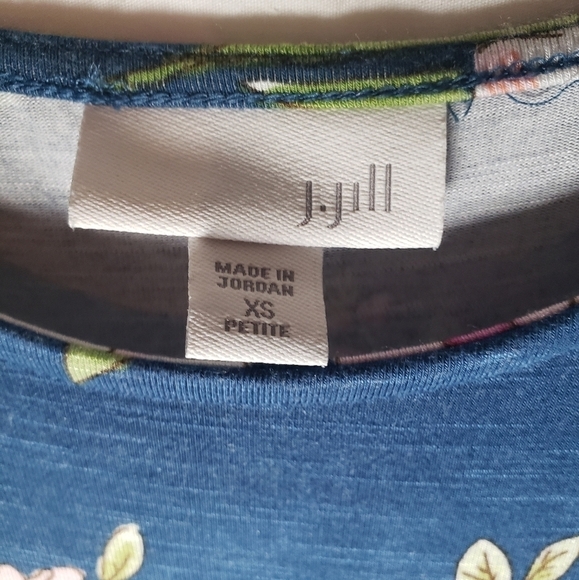 J.Jill Blue Multicolored Floral Sleeveless Summer Dress Sz XS - Picture 5 of 9